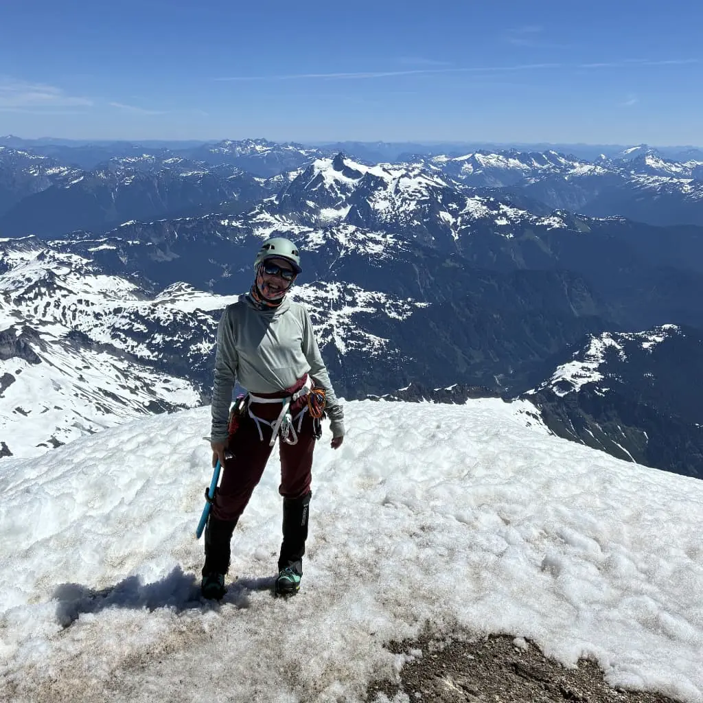 Mel on top of Mt. Baker